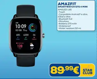 Euronics AMAZFIT SMARTWATCH GTS 4 MINI offerta