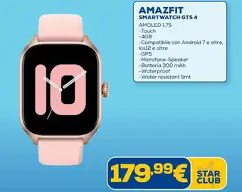 Euronics AMAZFIT SMARTWATCH GTS 4 offerta