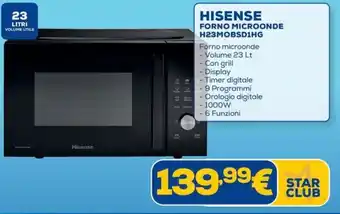 Euronics HISENSE FORNO MICROONDE H23MOBSD1HG offerta