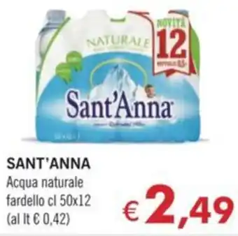 MerSi Supermercati SANT'ANNA Acqua naturale fardello cl 50x12 offerta