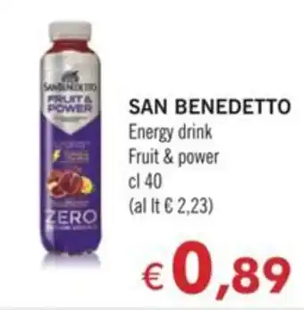 SAN BENEDETTO Energy drink Fruit & power cl 40