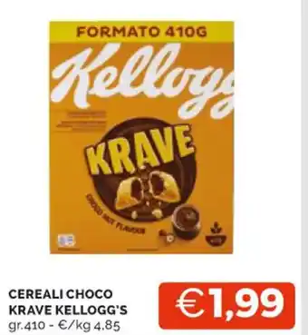 Mercatò CEREALI CHOCO KRAVE KELLOGG'S gr.410 offerta