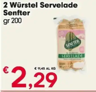 Despar 2 Würstel Servelade Senfter gr 200 offerta