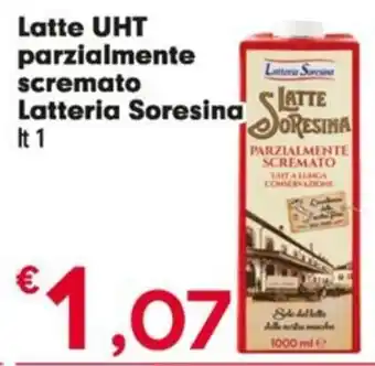 Despar Latte UHT parzialmente scremato Latteria Soresina lt 1 offerta