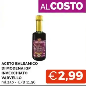 Mercatò ACETO BALSAMICO DI MODENA IGP INVECCHIATO VARVELLO ml.250 offerta