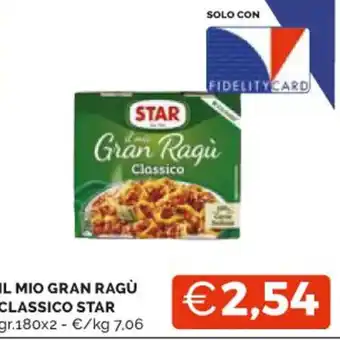 Mercatò IL MIO GRAN RAGÙ CLASSICO STAR gr.180x2 offerta