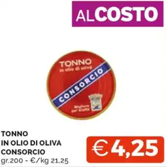 Mercatò TONNO IN OLIO DI OLIVA CONSORCIO gr.200 offerta