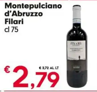 Despar Montepulciano d'Abruzzo Filari cl 75 offerta