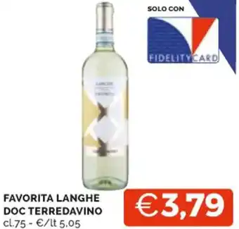 Mercatò FAVORITA LANGHE DOC TERREDAVINO cl.75 offerta