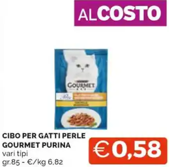 Mercatò CIBO PER GATTI PERLE GOURMET PURINA vari tipi gr.85 offerta