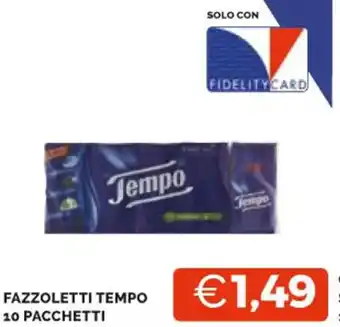 Mercatò FAZZOLETTI TEMPO 10 PACCHETTI offerta