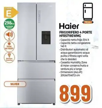 Expert Haier FRIGORIFERO 4 PORTE HFR5719EWMG offerta