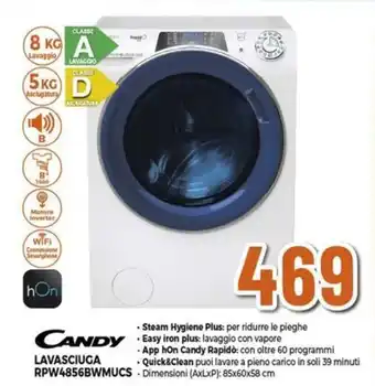 Expert CANDY LAVASCIUGA RPW4856BWMUCS offerta