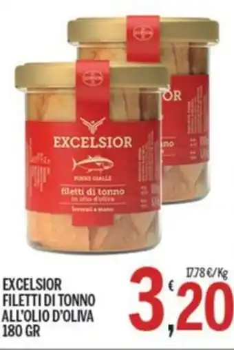 EXCELSIOR FILETTI DI TONNO ALL'OLIO D'OLIVA 180 GR