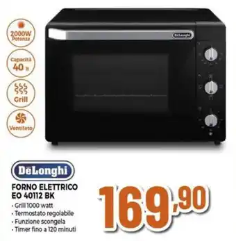 Expert DeLonghi FORNO ELETTRICO EO 40112 BK offerta