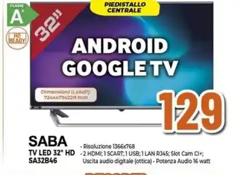 Expert SABA TV LED 32" offerta