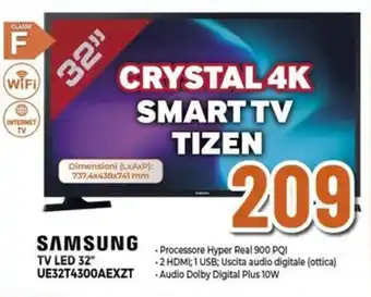 Expert SAMSUNG TV LED 32" UE32T4300AEXZT offerta