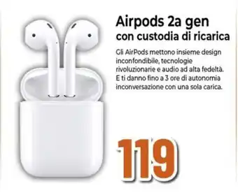 Expert Airpods 2a gen con custodia di ricarica offerta
