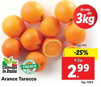 Lidl Arance Tarocco 3 kg rete offerta