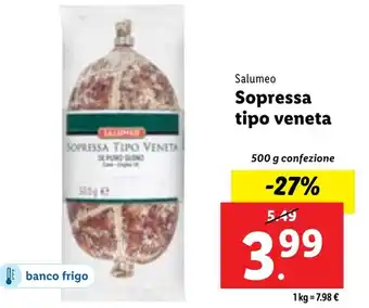 Lidl Salumeo Sopressa tipo veneta 500 g confezione offerta