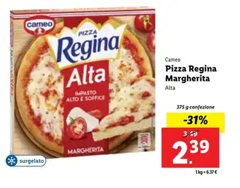 Lidl cameo Pizza Regina Margherita 375 g confezione offerta