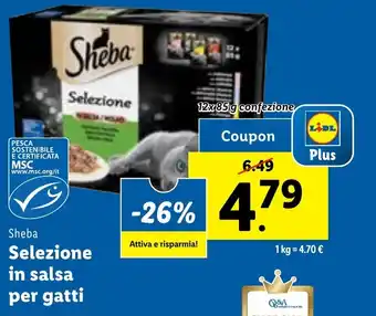 Lidl Sheba Selezione in salsa per gatti 12x 85 g confezione offerta