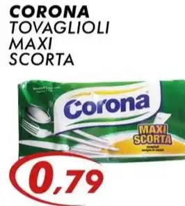 Dolce Sosta Supermercati CORONA TOVAGLIOLI MAXI SCORTA offerta