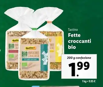 Lidl Tastino Fette croccanti bio 200 g confezione offerta