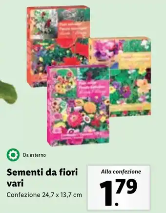 Lidl Sementi da fiori vari offerta