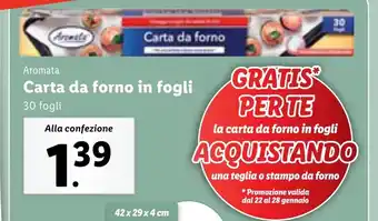 Aromata Carta da forno in fogli