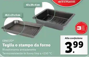 Lidl ERNESTO Teglia o stampo da forno offerta