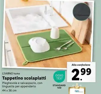 Lidl LIVARNO home Tappetino scolapiatti offerta