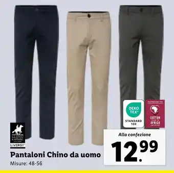 Lidl Pantaloni Chino da uomo offerta