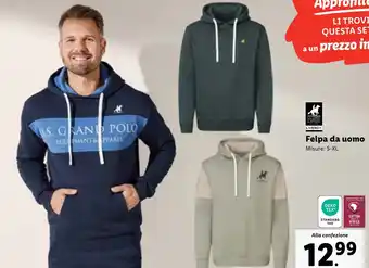 Lidl Felpa da uomo offerta