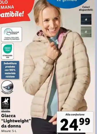 Lidl Giacca "Lightweight" da donna offerta