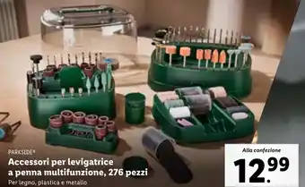 Lidl PARKSIDE Accessori per levigatrice a penna multifunzione, 276 pezzi offerta