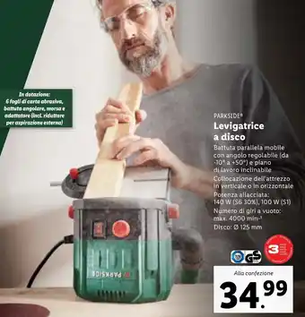 Lidl PARKSIDE Levigatrice a disco offerta