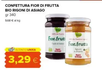 Tigre CONFETTURA FIOR DI FRUTTA BIO RIGONI DI ASIAGO gr 340 offerta