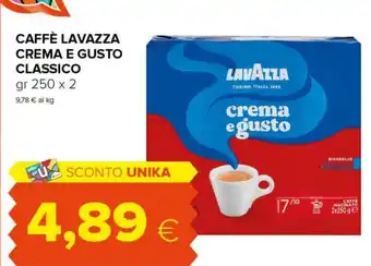 Tigre CAFFÈ LAVAZZA CREMA E GUSTO CLASSICO gr 250 x 2 offerta