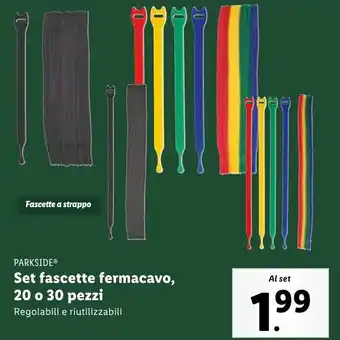 Lidl PARKSIDE Set fascette fermacavo, 20 o 30 pezzi offerta