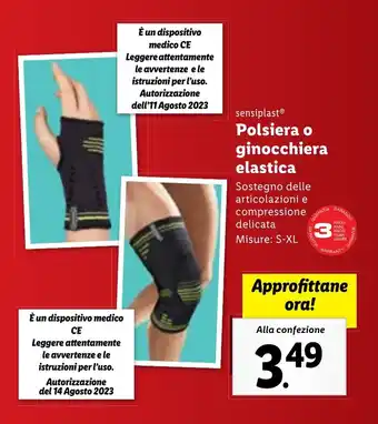 Lidl sensiplast Polsiera o ginocchiera elastica offerta