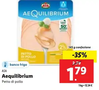 Lidl AIA AEQUILIBRIUM PETTO DI POLLO 145 g confezione offerta