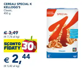 Esselunga CEREALI SPECIAL K KELLOGG'S Classic, 450 g offerta