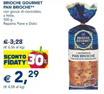 Esselunga BRIOCHE GOURMET PAN BRIOCHE** con gocce di cioccolato 500 g offerta