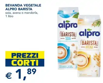 BEVANDA VEGETALE ALPRO BARISTA soia, avena o mandorla, 1 litro