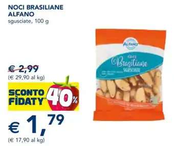 Esselunga NOCI BRASILIANE ALFANO sgusciate, 100 g offerta