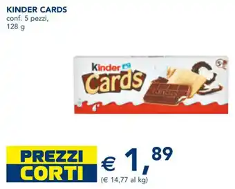 Esselunga KINDER CARDS conf. 5 pezzi, 128 g offerta