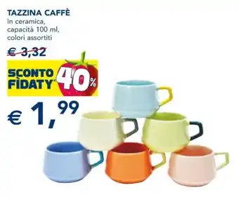 Esselunga TAZZINA CAFFÈ In ceramica, capacità 100 ml, colori assortiti offerta