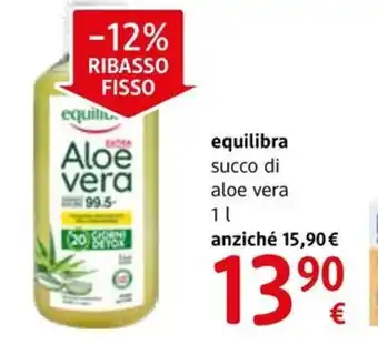 dm drogerie markt equilibra succo di aloe vera 1 l offerta