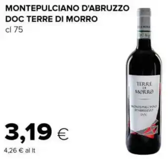 Tigre MONTEPULCIANO D'ABRUZZO DOC TERRE DI MORRO cl 75 offerta